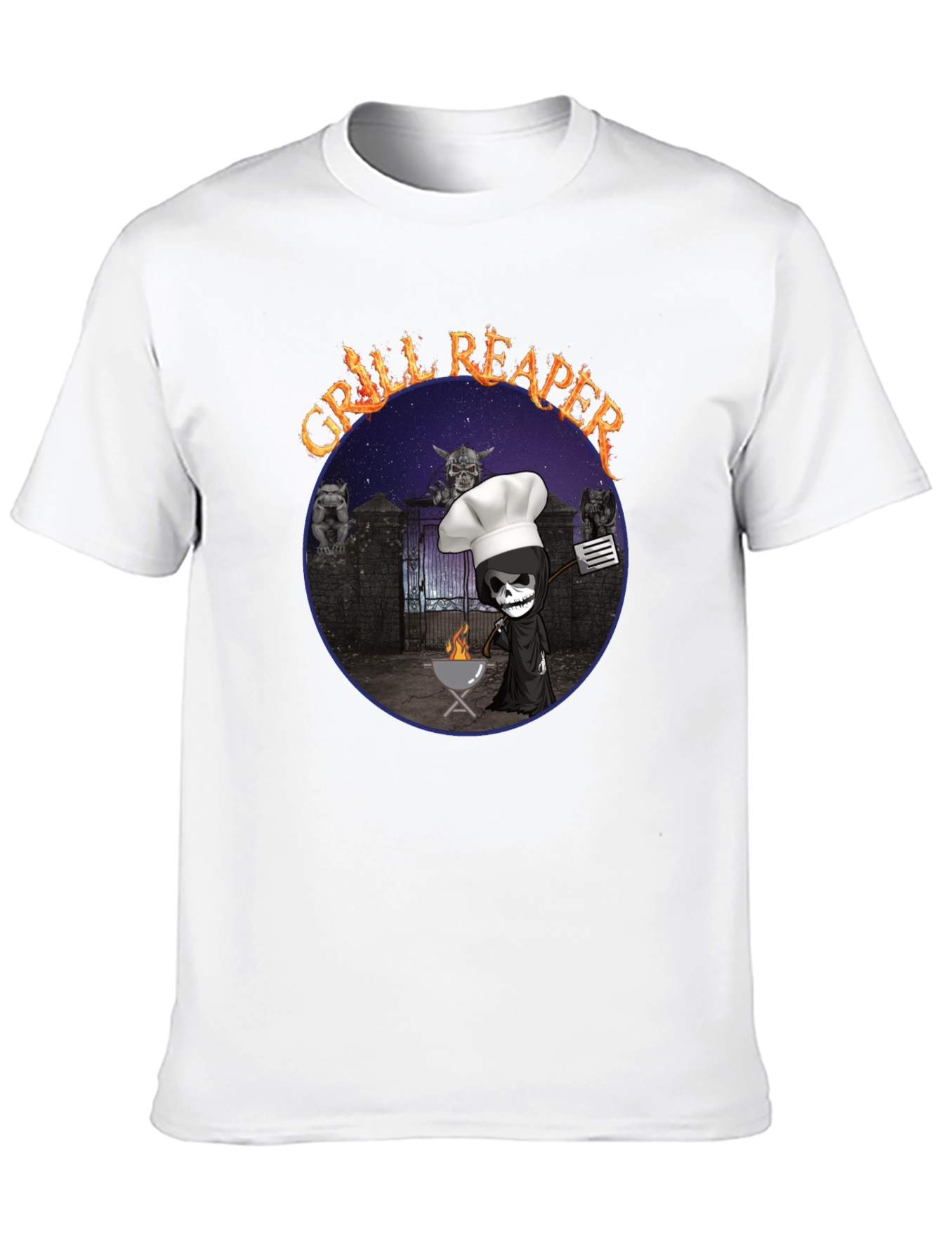 Grill Reaper Funny BBQ T-Shirt