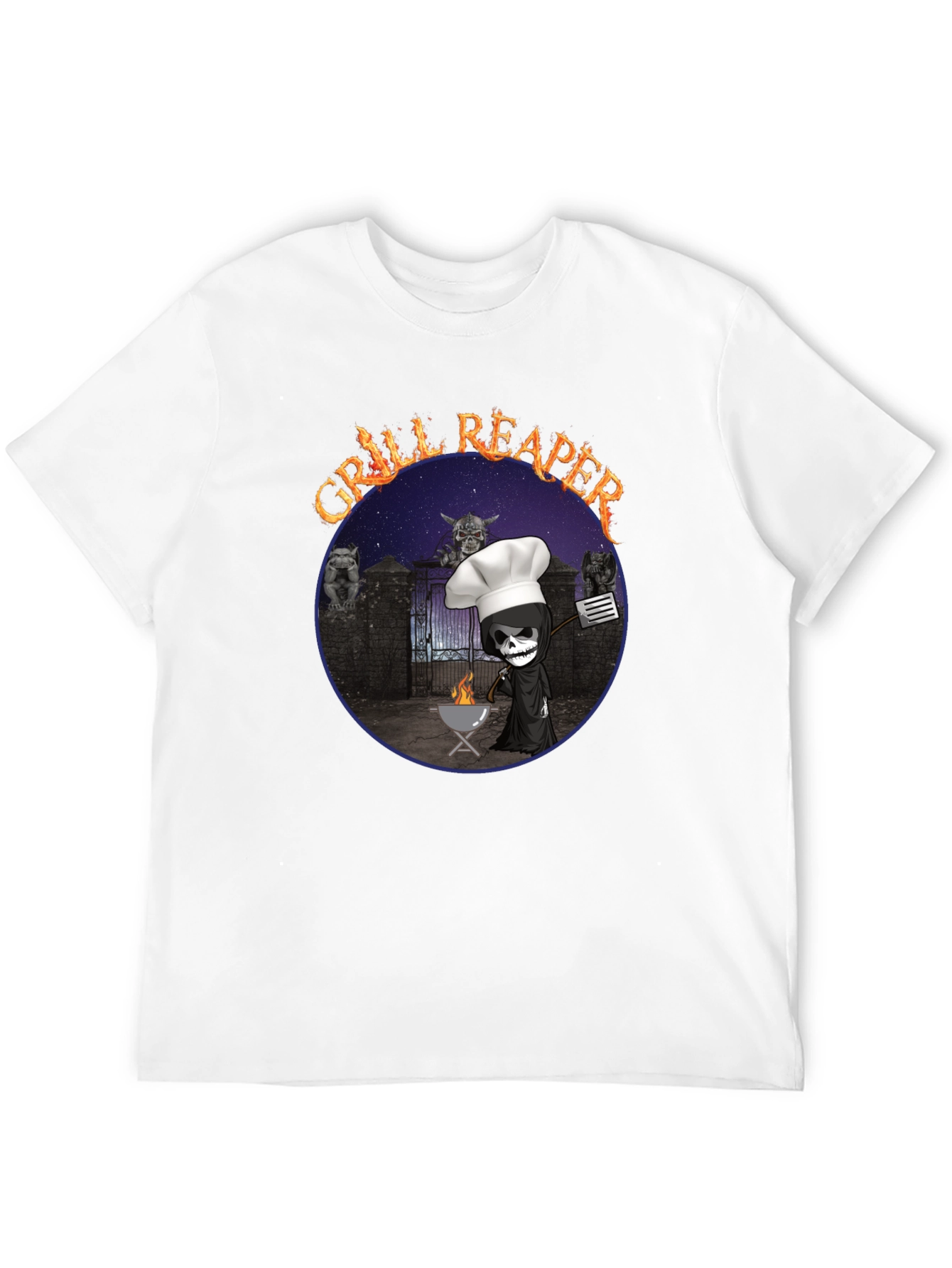 Grill Reaper Funny BBQ T-Shirt