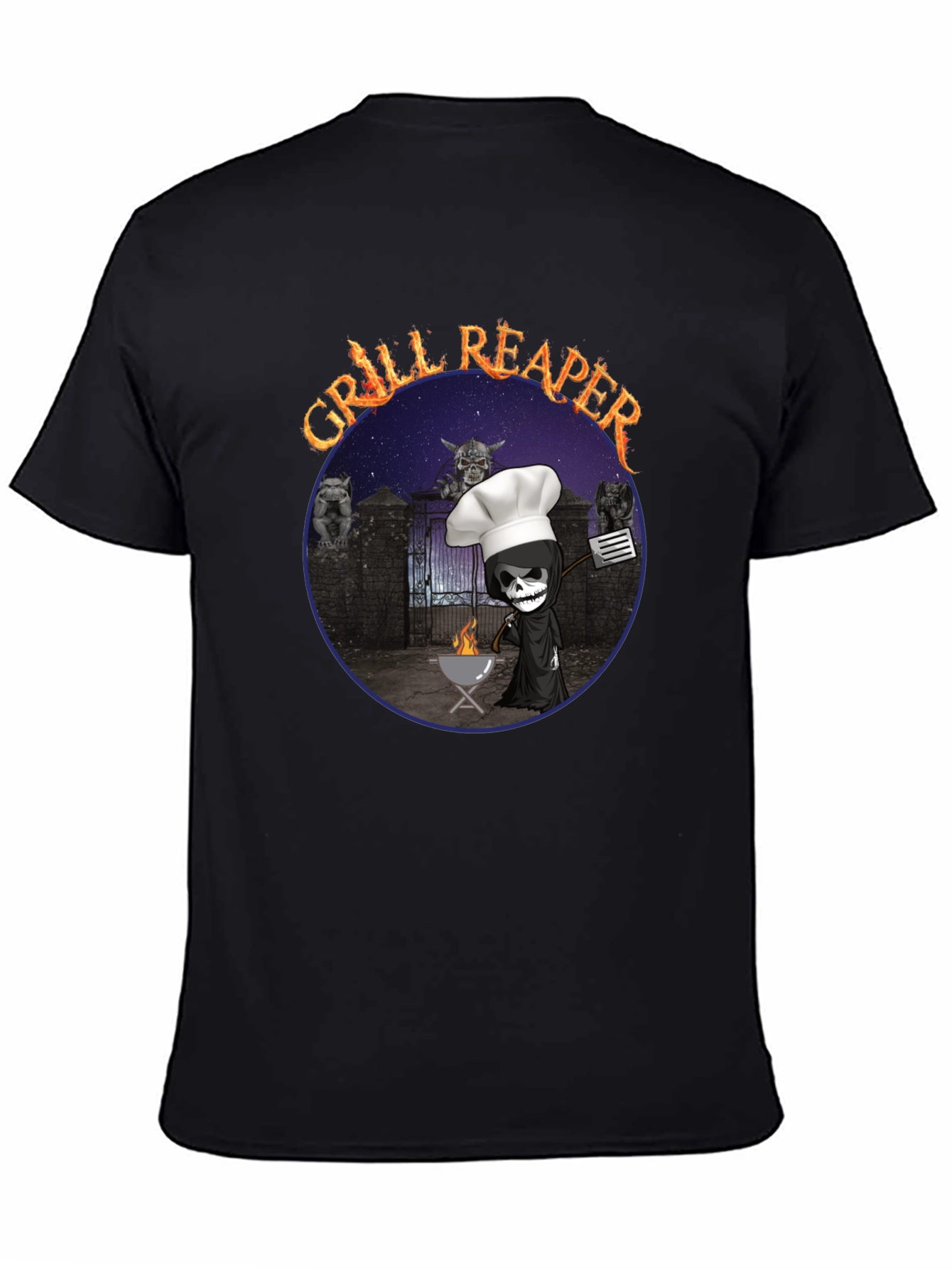 Grill Reaper Funny BBQ T-Shirt