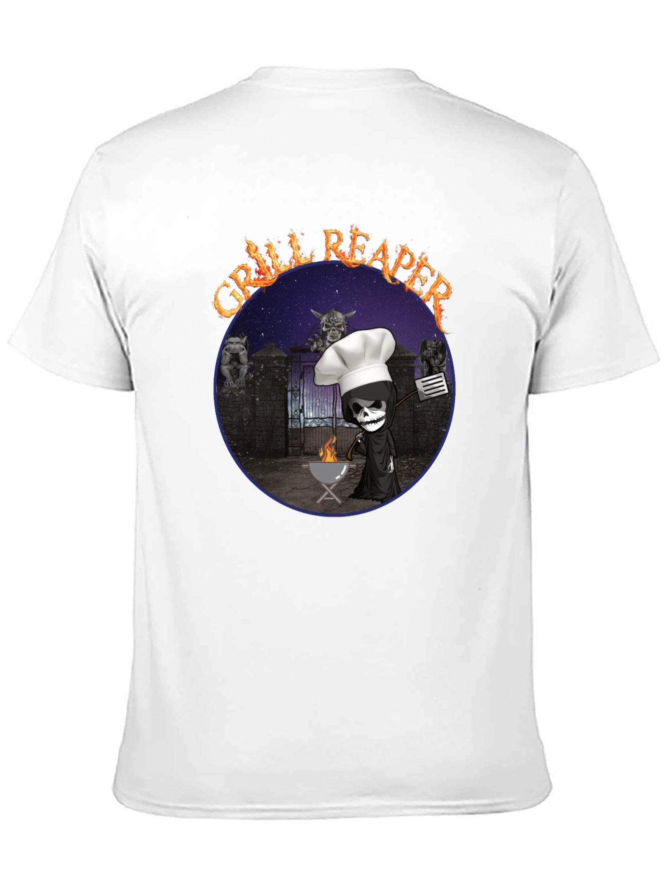 Grill Reaper Funny BBQ T-Shirt