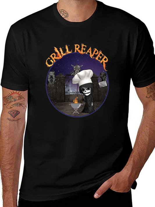 Grill Reaper Funny BBQ T-Shirt