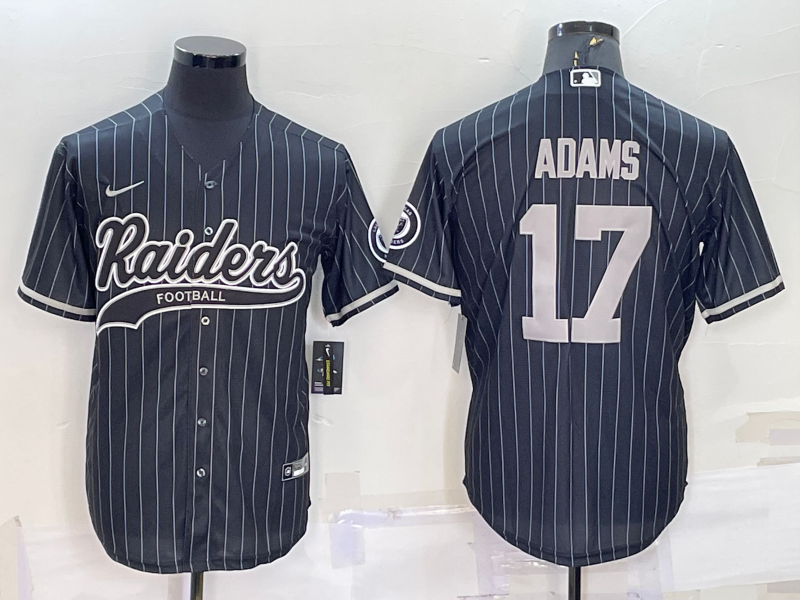 Men's Las Vegas Raiders Davante Adams #17 Black Game Player Jerseys Joint Edition