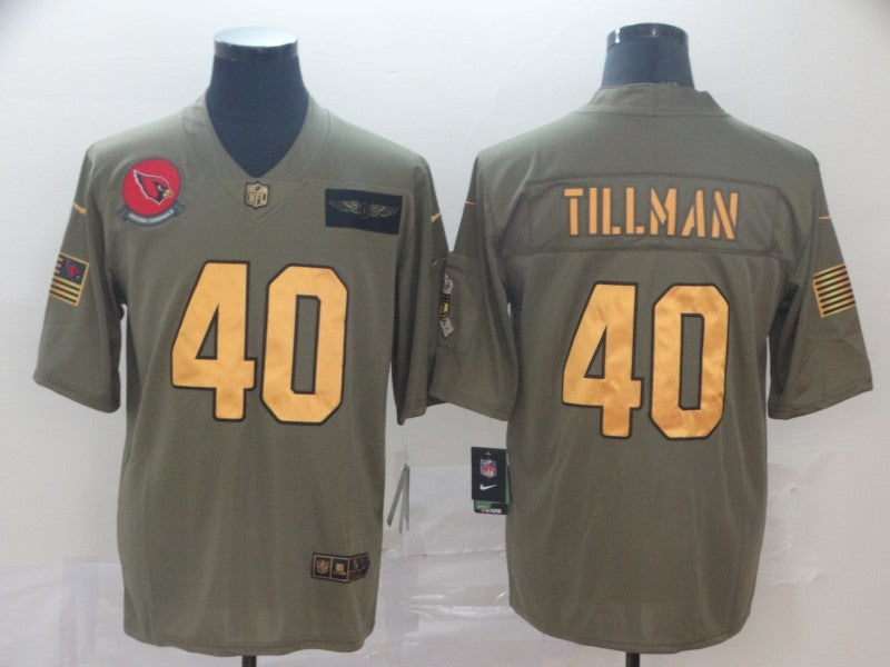 Men's Arizona Cardinals Pat Tillman #40 Brown Authentic Game Jerseys
