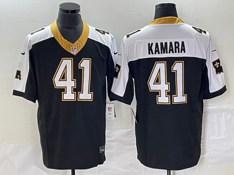 Men's New Orleans Saints Alvin Kamara #41 Black Vapor F.U.S.E. Limited Jerseys