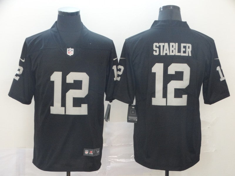 Men's Las Vegas Raiders Ken Stabler #12 Black Game Player Jerseys