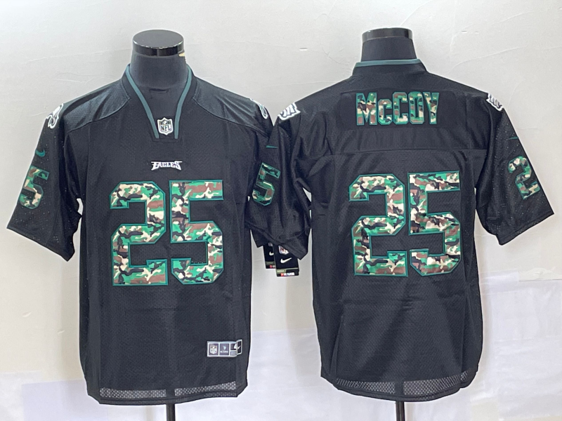 Men's Philadelphia Eagles LeSean McCoy #25 Black Player Game Jerseys