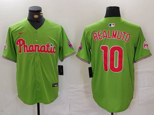 Men's Philadelphia Phillies J.T. Realmuto #10 Green Limited Player Jerseys