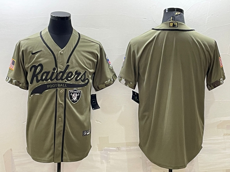 Men's Las Vegas Raiders Olive 2022 Salute To Service Limited Blank Jerseys