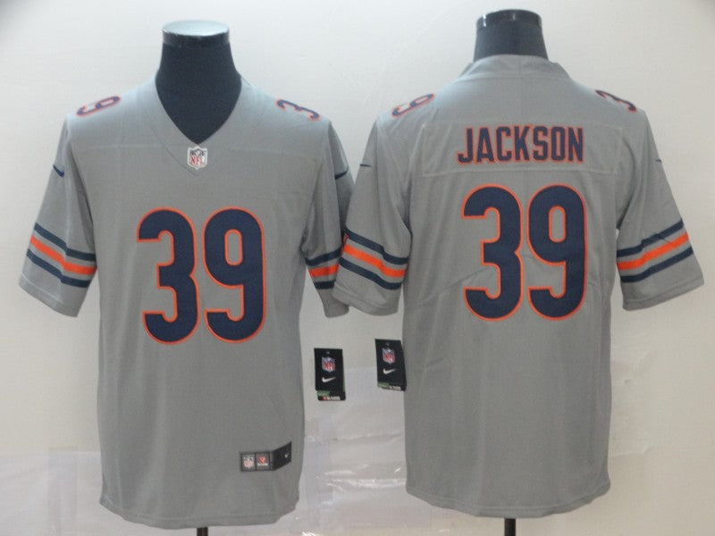 Men's Chicago Bears Eddie Jackson #39 Gray Game Jerseys