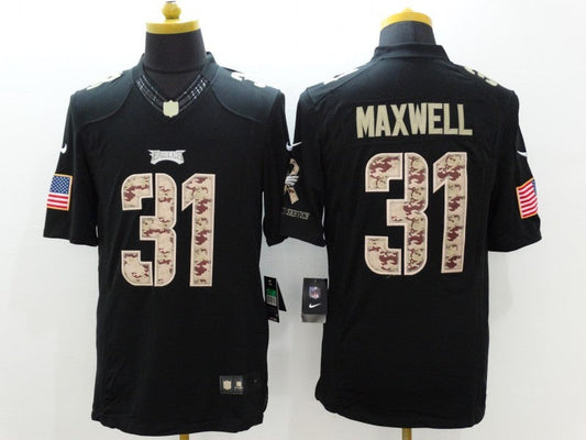 Men's Philadelphia Eagles Byron Maxwell #31 Black Game Player Jerseys