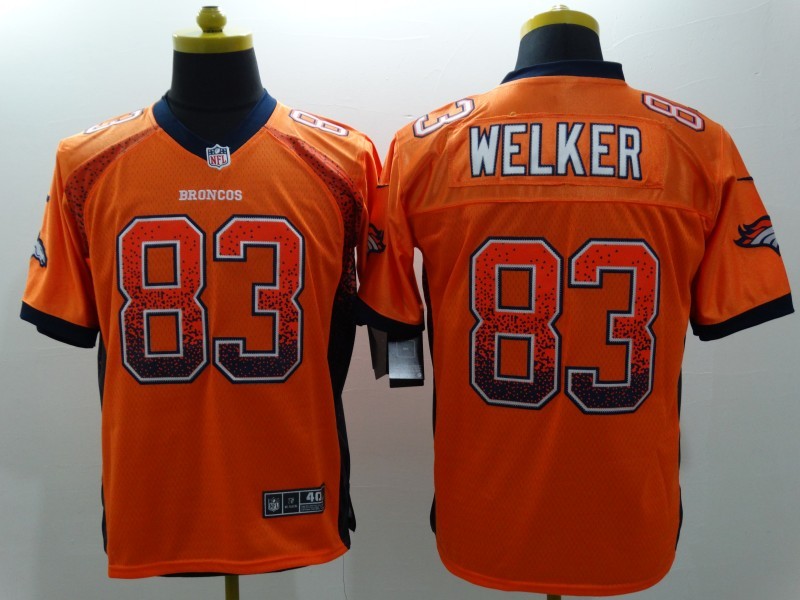Men's Denver Broncos Wes Welker #83 Orange Game Jerseys