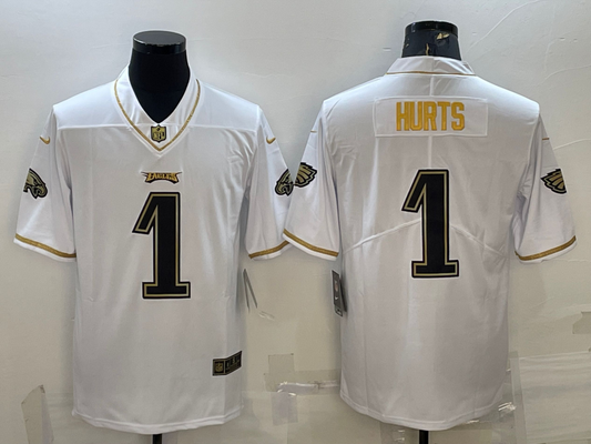 Men's Philadelphia Eagles Jalen Hurts #1 White Player Jerseys