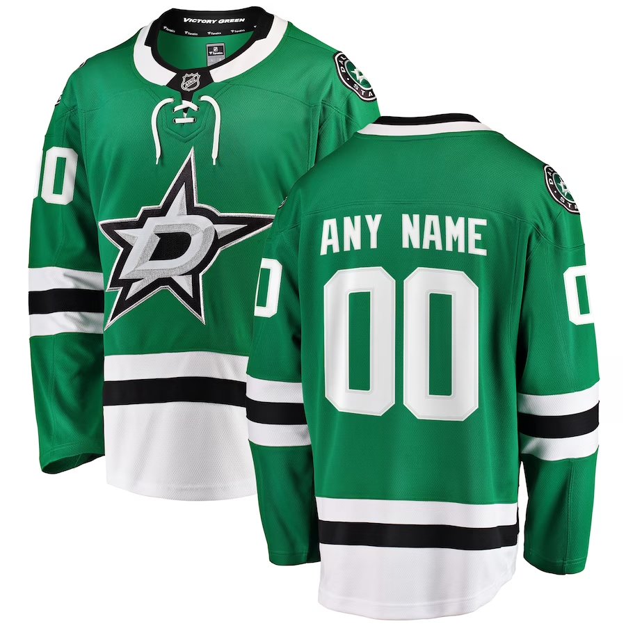 Men's Dallas Stars Green Home Breakaway Custom Jerseys