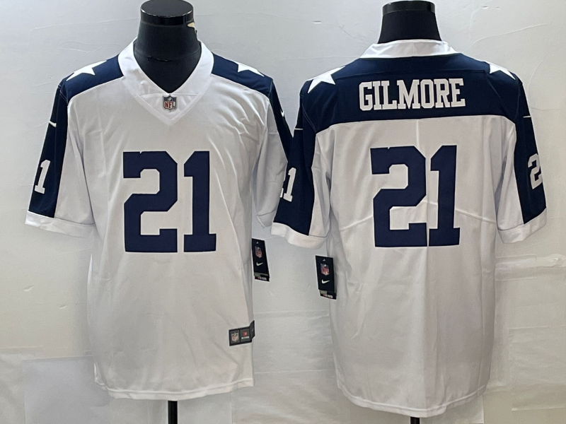 Men's Dallas Cowboys Stephon Gilmore #21 White Game Jerseys