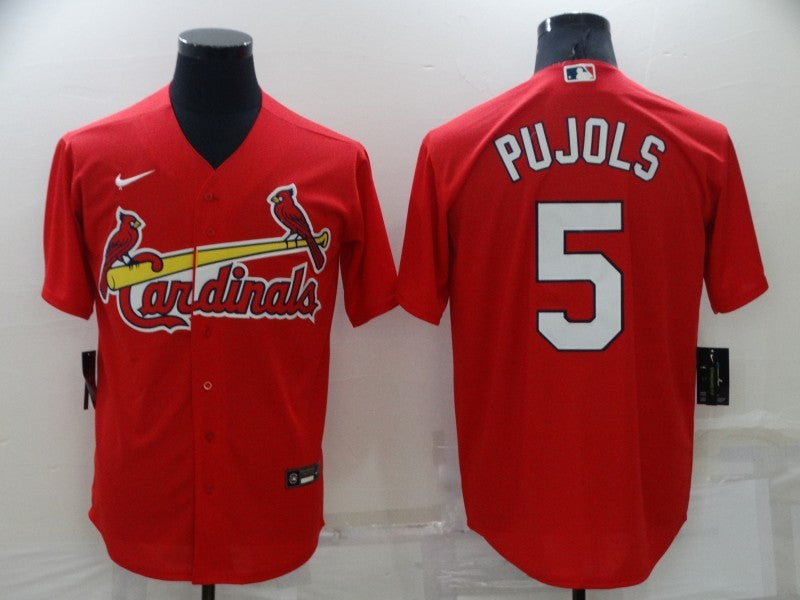 Men's St. Louis Cardinals Albert Pujols #5 Red Replica Baseball Jerseys