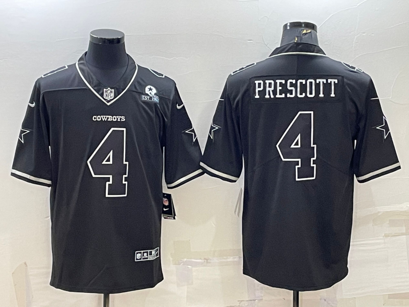 Men's Dallas Cowboys Dak Prescott #4 Black Legend Player Jerseys