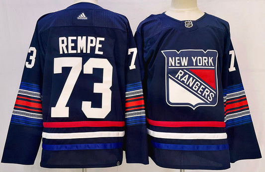 Men's New York Rangers Matt Rempe #73 Blue Jerseys