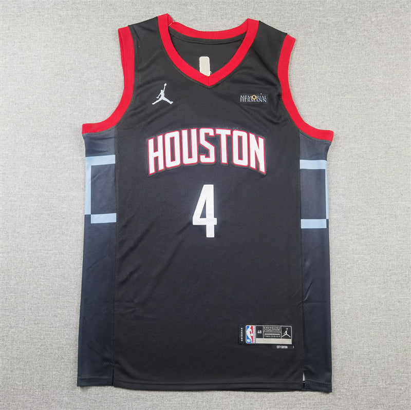 Men's Houston Rockets Jalen Green #4 Black Swingman Jerseys - Statement Edition