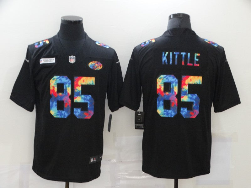Men's San Francisco 49ers George Kittle #85 Black Authentic Game Jerseys