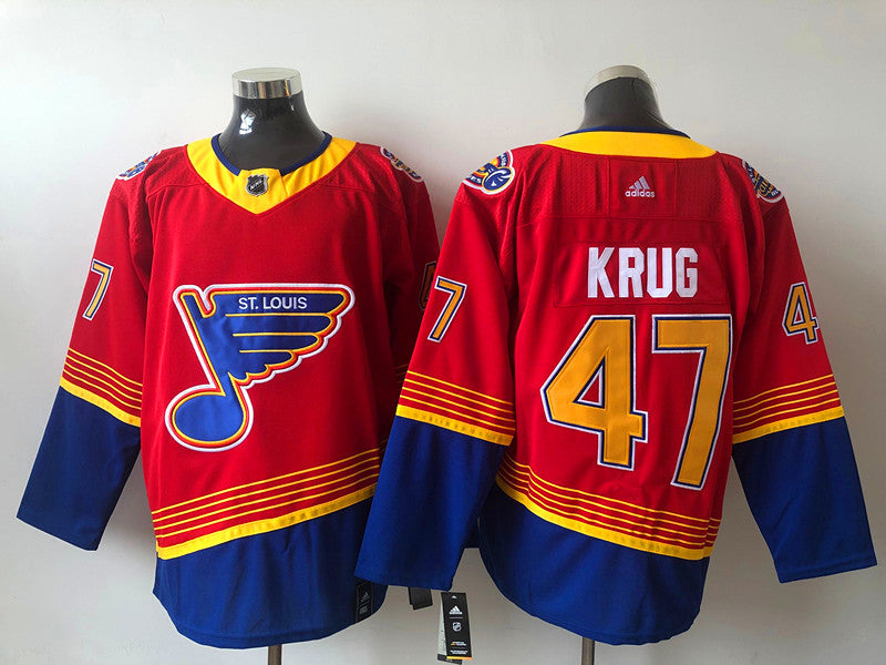 Men's St. Louis Blues Torey Krug #47 Red Breakaway Player Jerseys