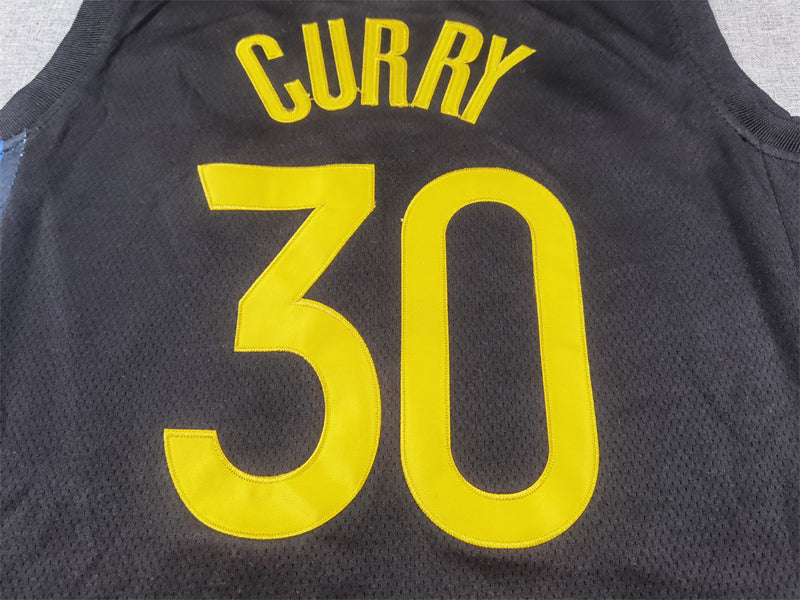 Men's Golden State Warriors Stephen Curry #30 Black 2024/25 Swingman Jerseys - Statement Edition