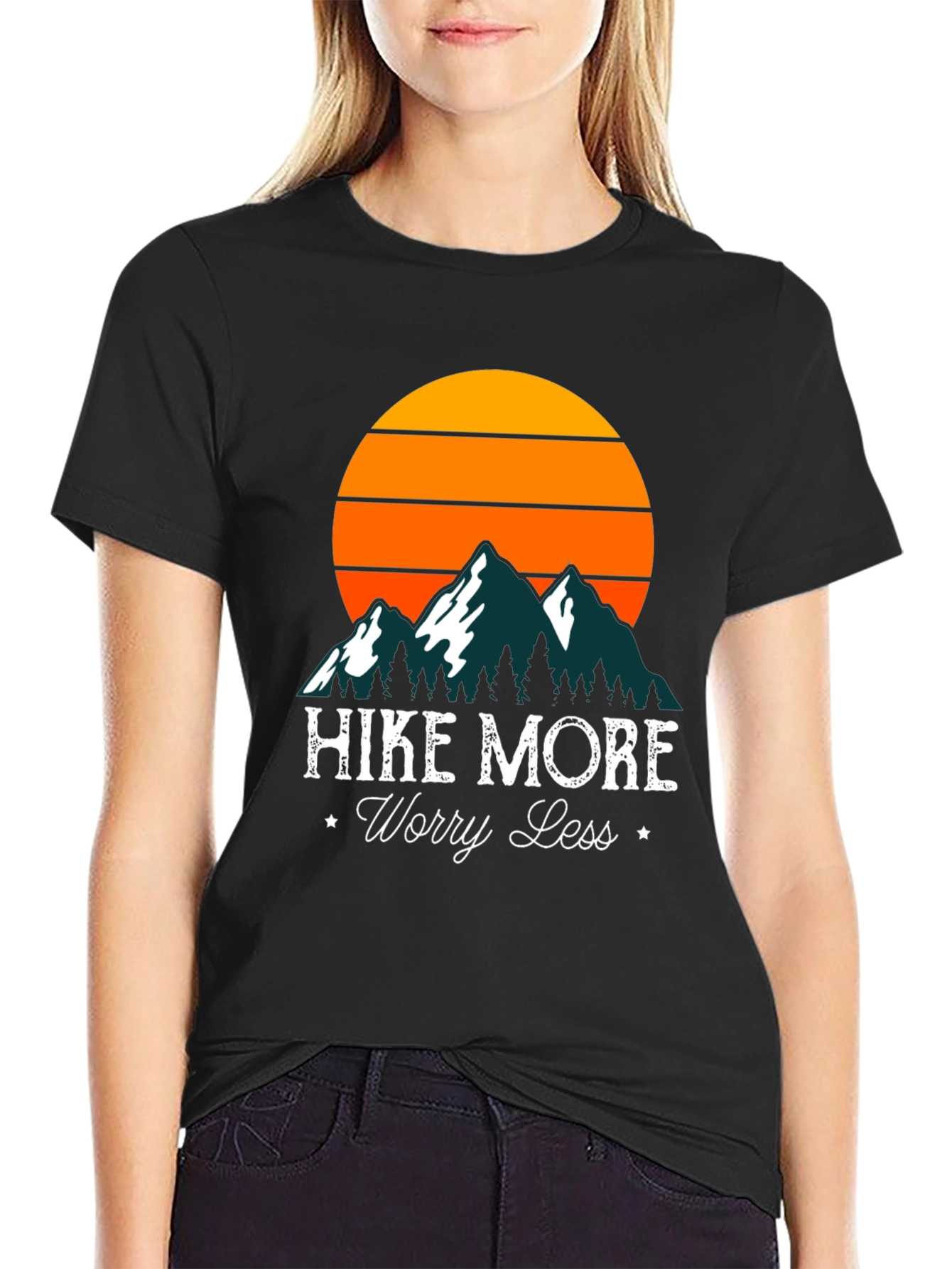 Hike More Worry Less Graphic T-Shirt
