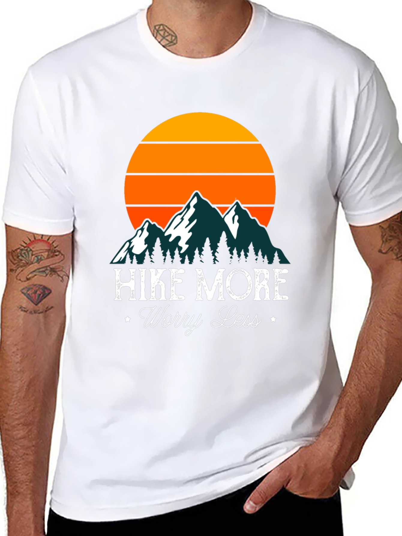 Hike More Worry Less Graphic T-Shirt