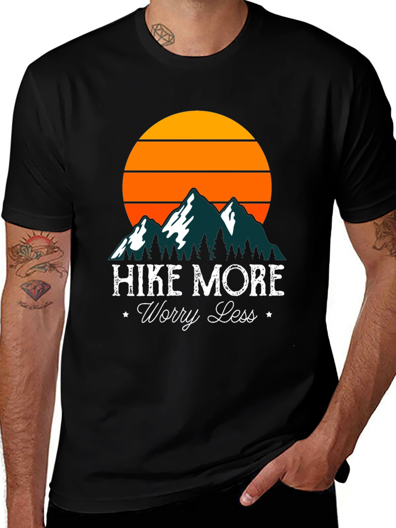 Hike More Worry Less Graphic T-Shirt