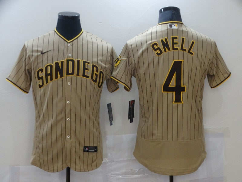 Men's San Diego Padres Wil Myers #4 Khaki Player Stitched Jerseys