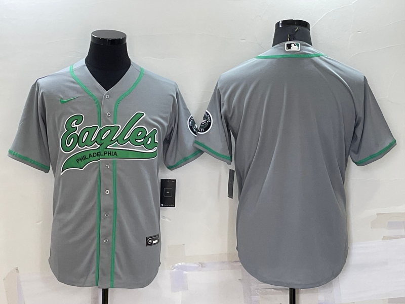 Men's Philadelphia Eagles Gray Blank Jerseys