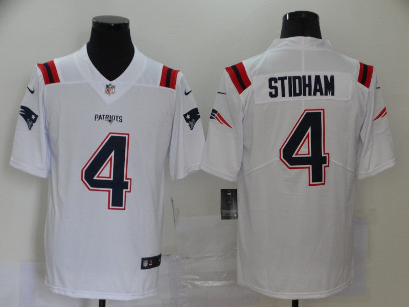 Men's New England Patriots Jarrett Stidham #4 White Game Jerseys