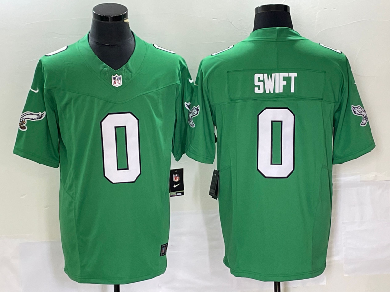 Men's Philadelphia Eagles D'Andre Swift #0 Kelly Green Game Jerseys