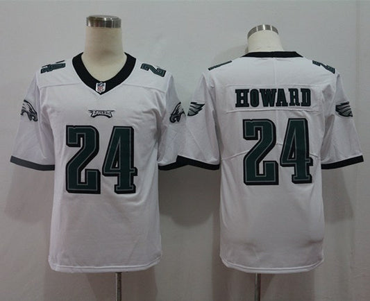 Men's Philadelphia Eagles Jordan Howard #24 White Game Jerseys