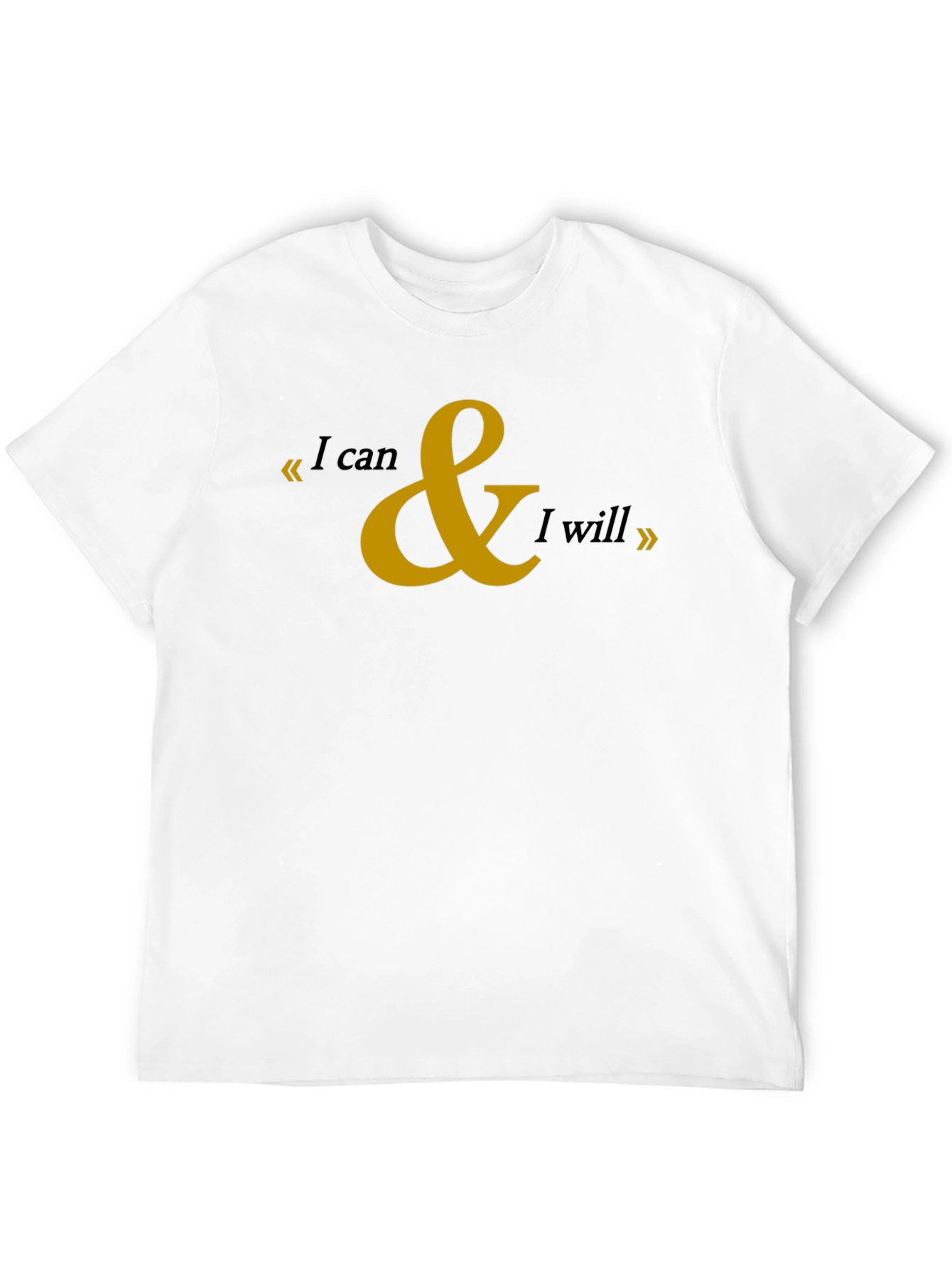 Motivational I can & I will Black T-Shirt