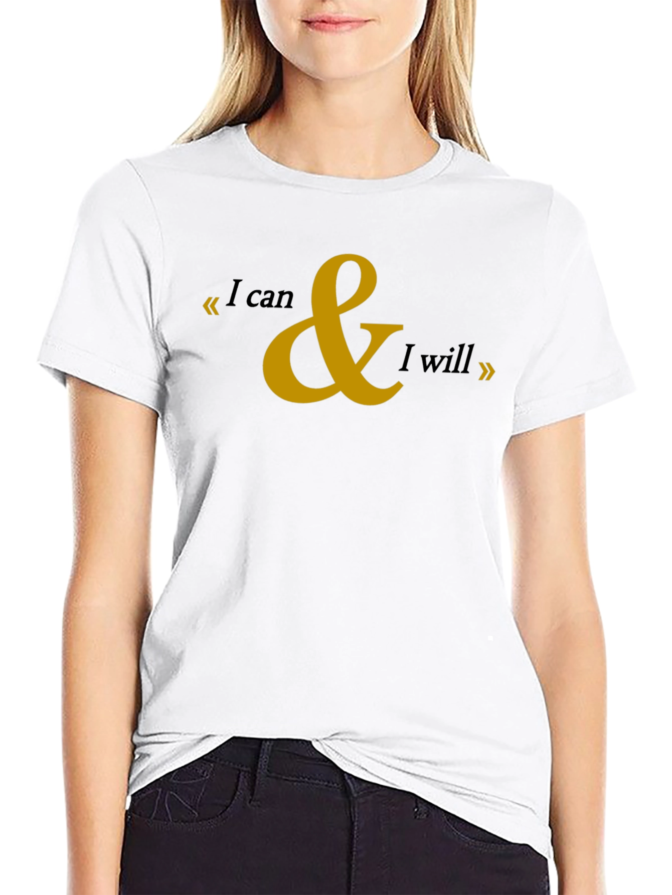 Motivational I can & I will Black T-Shirt