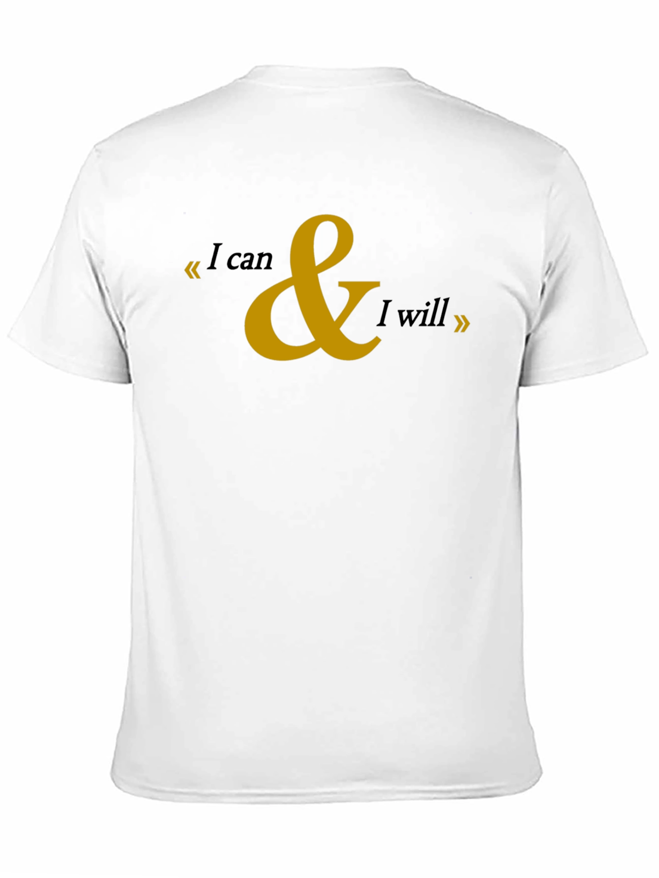 Motivational I can & I will Black T-Shirt