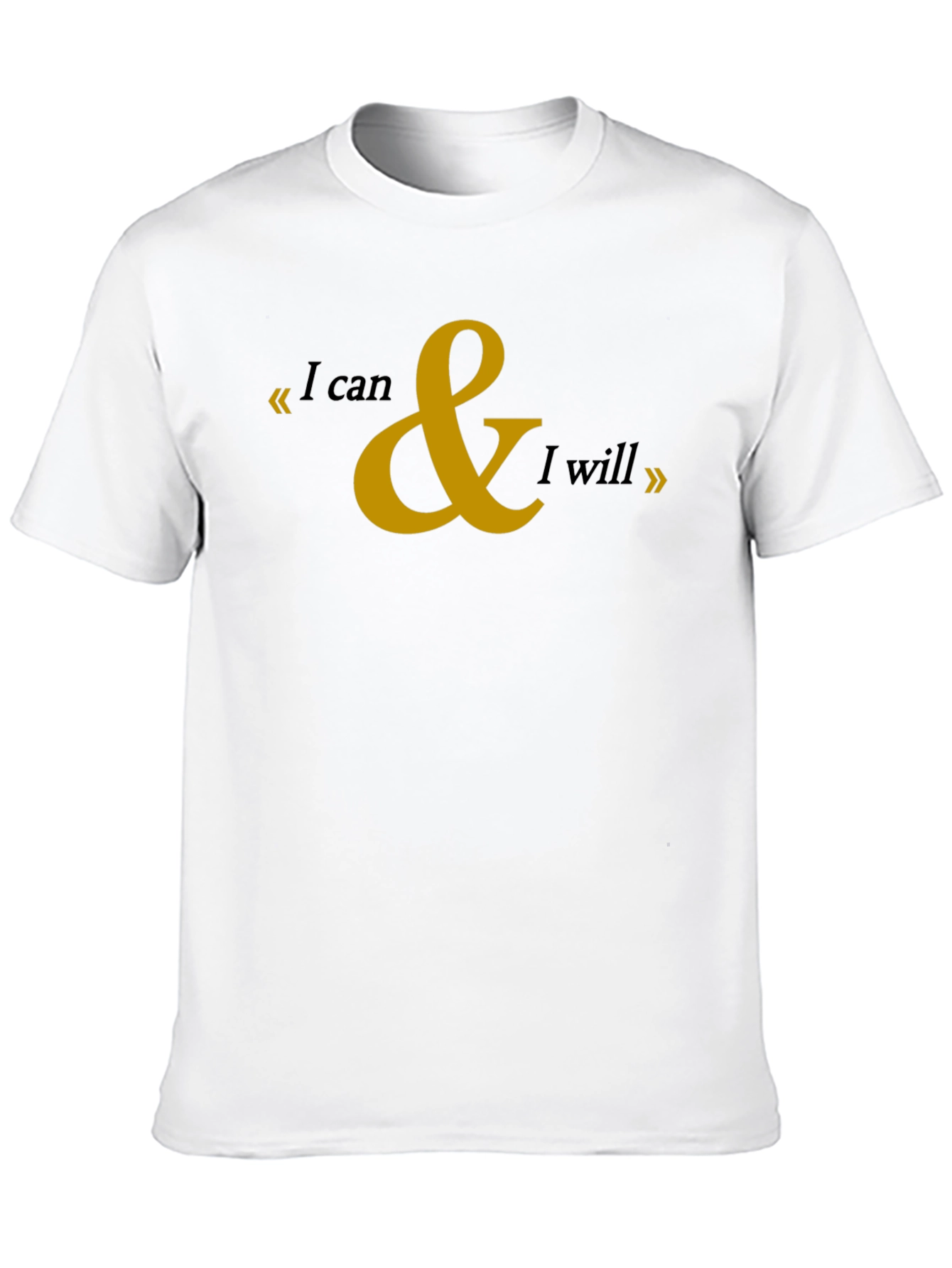 Motivational I can & I will Black T-Shirt