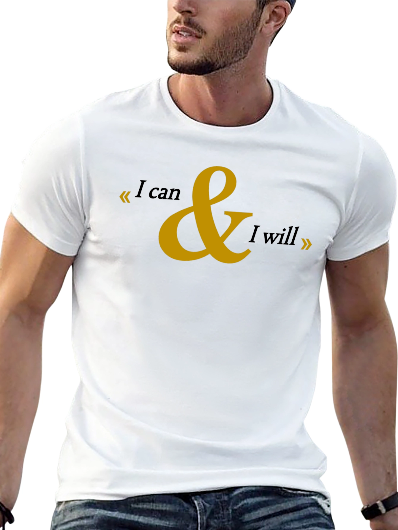Motivational I can & I will Black T-Shirt