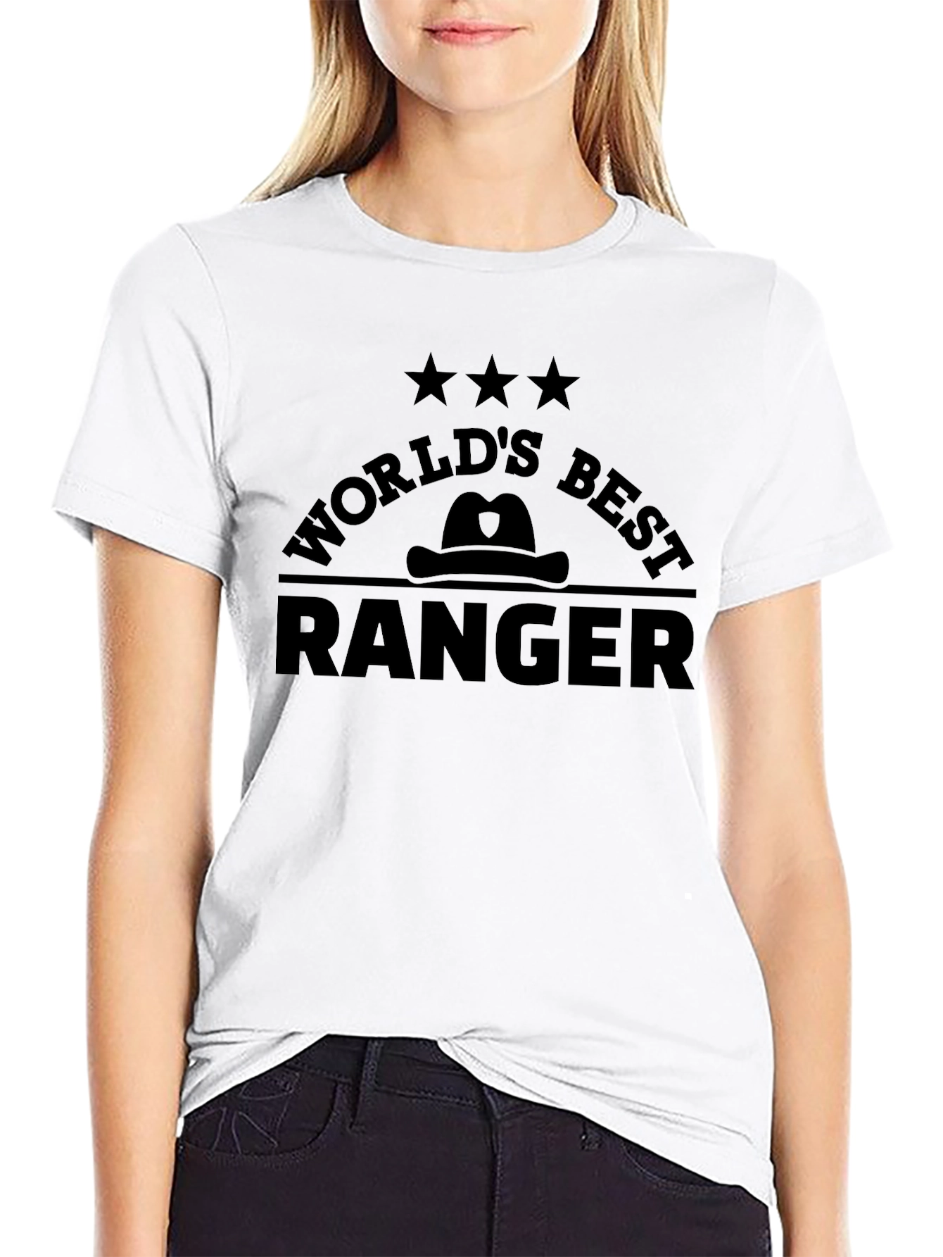 Worlds Best Ranger Black Graphic T-Shirt