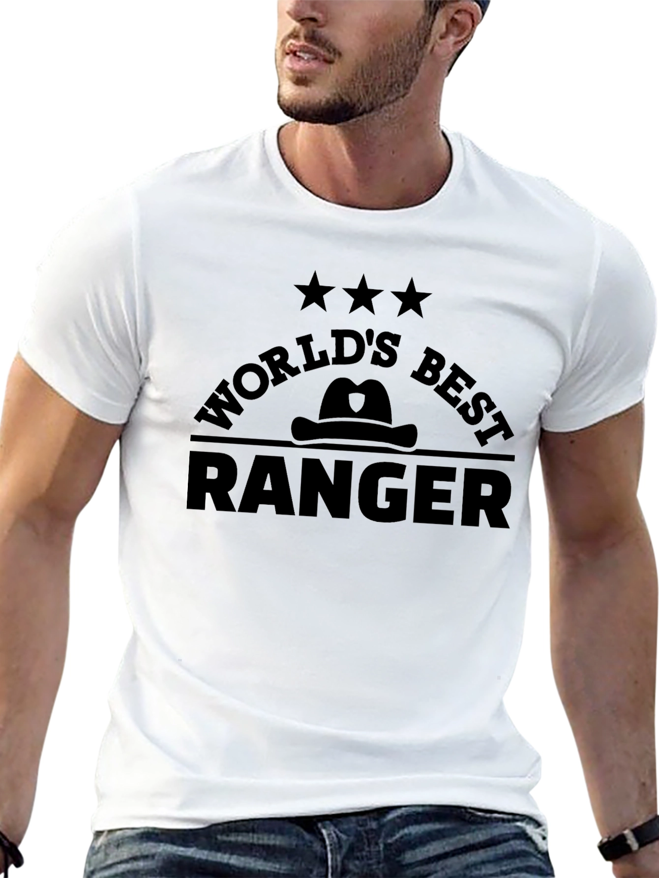 Worlds Best Ranger Black Graphic T-Shirt
