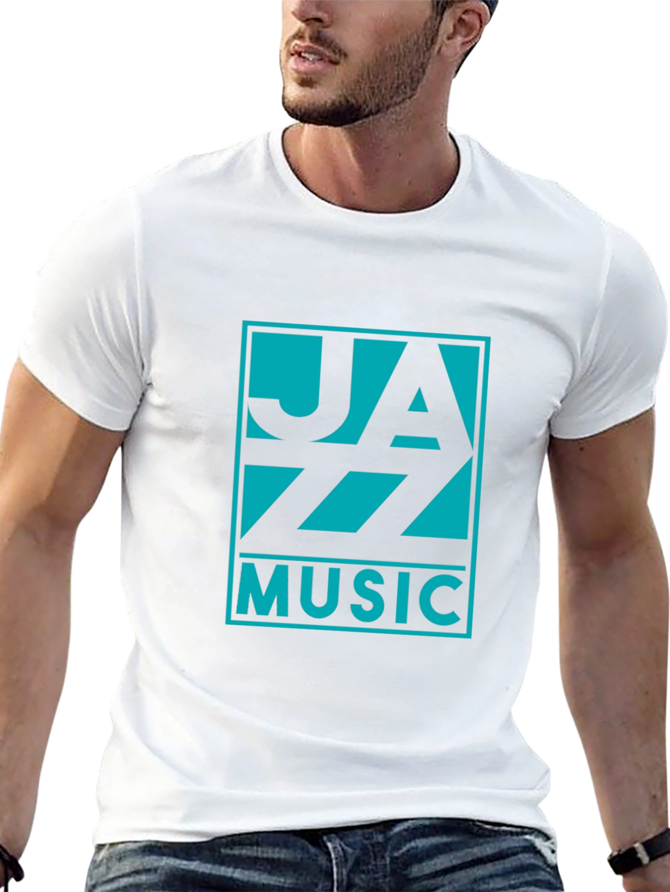 Jazz Music Graphic Tee - Black Cotton T-Shirt