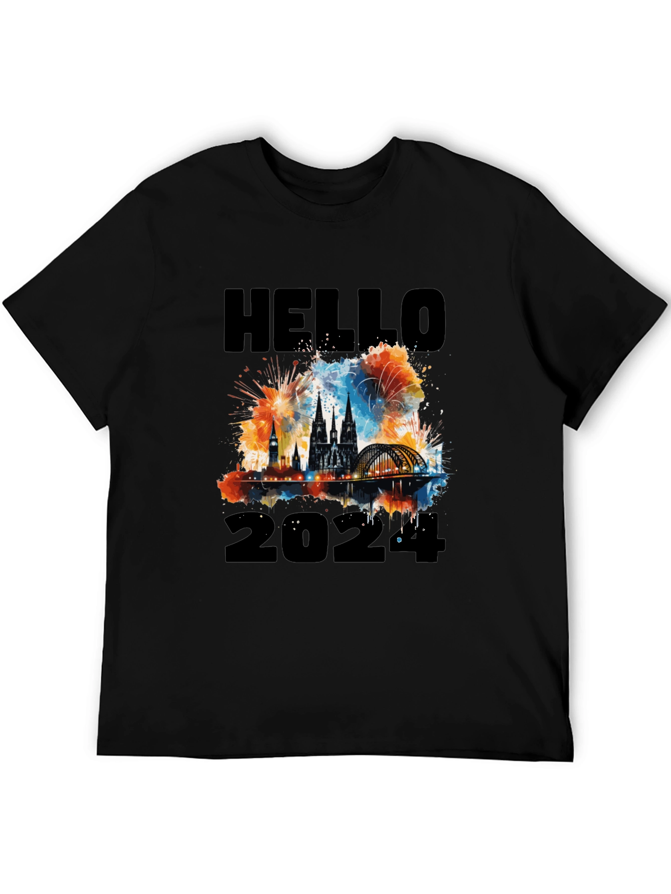 Hello 2024 Cityscape Graphic Tee