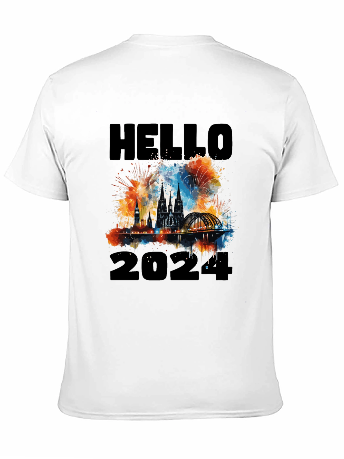 Hello 2024 Cityscape Graphic Tee