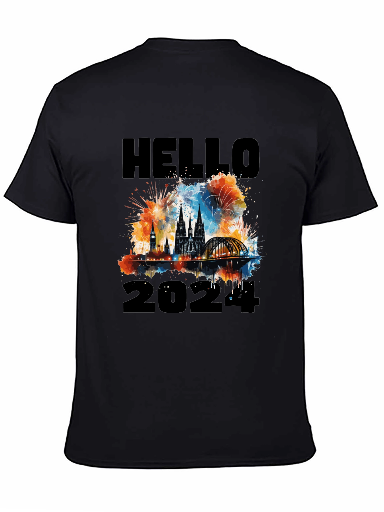 Hello 2024 Cityscape Graphic Tee