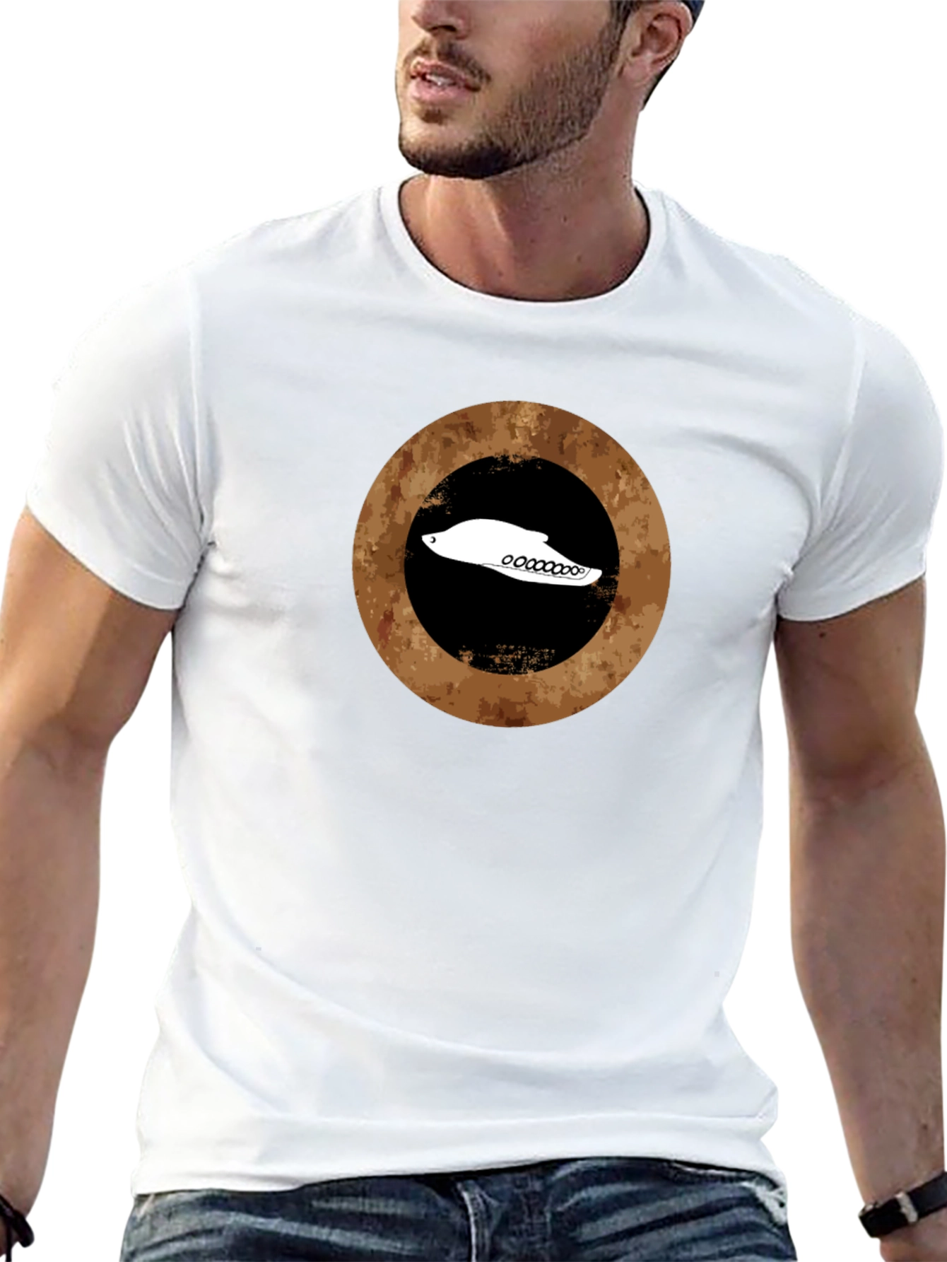 Retro Circle Black T-Shirt