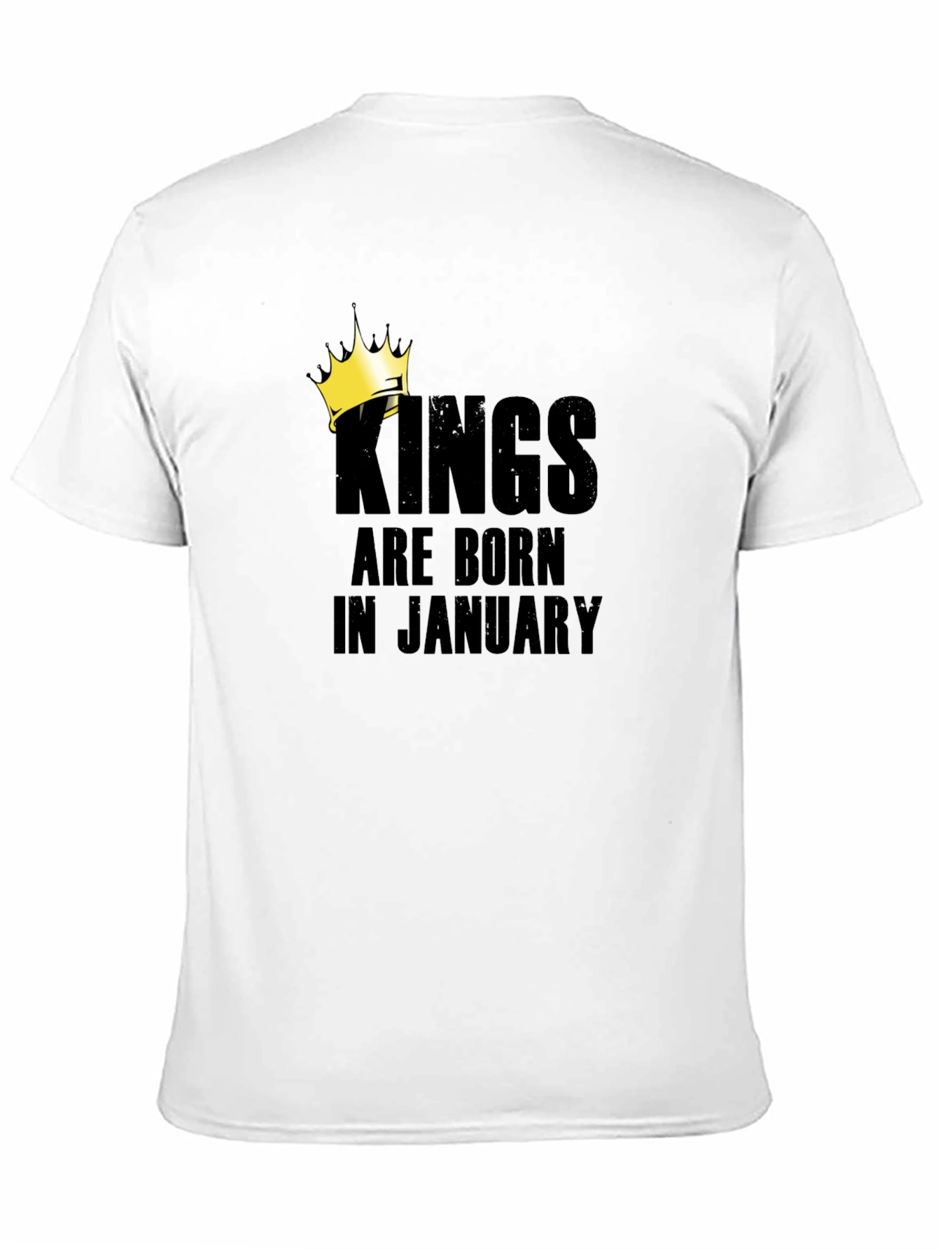 Kings Are Born In January Black T-Shirt