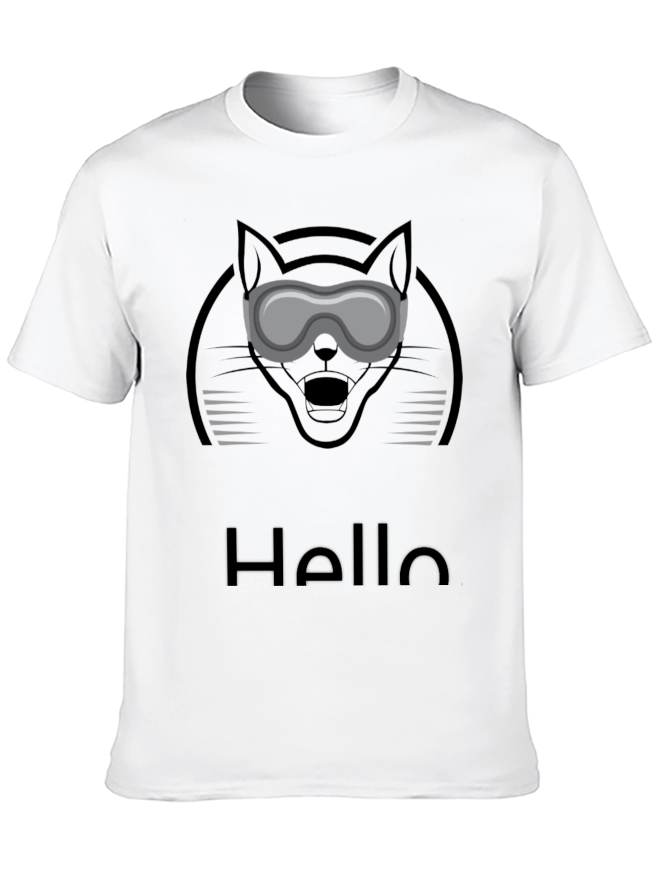 Cat Goggles Graphic Tee - Hello Novelty T-Shirt