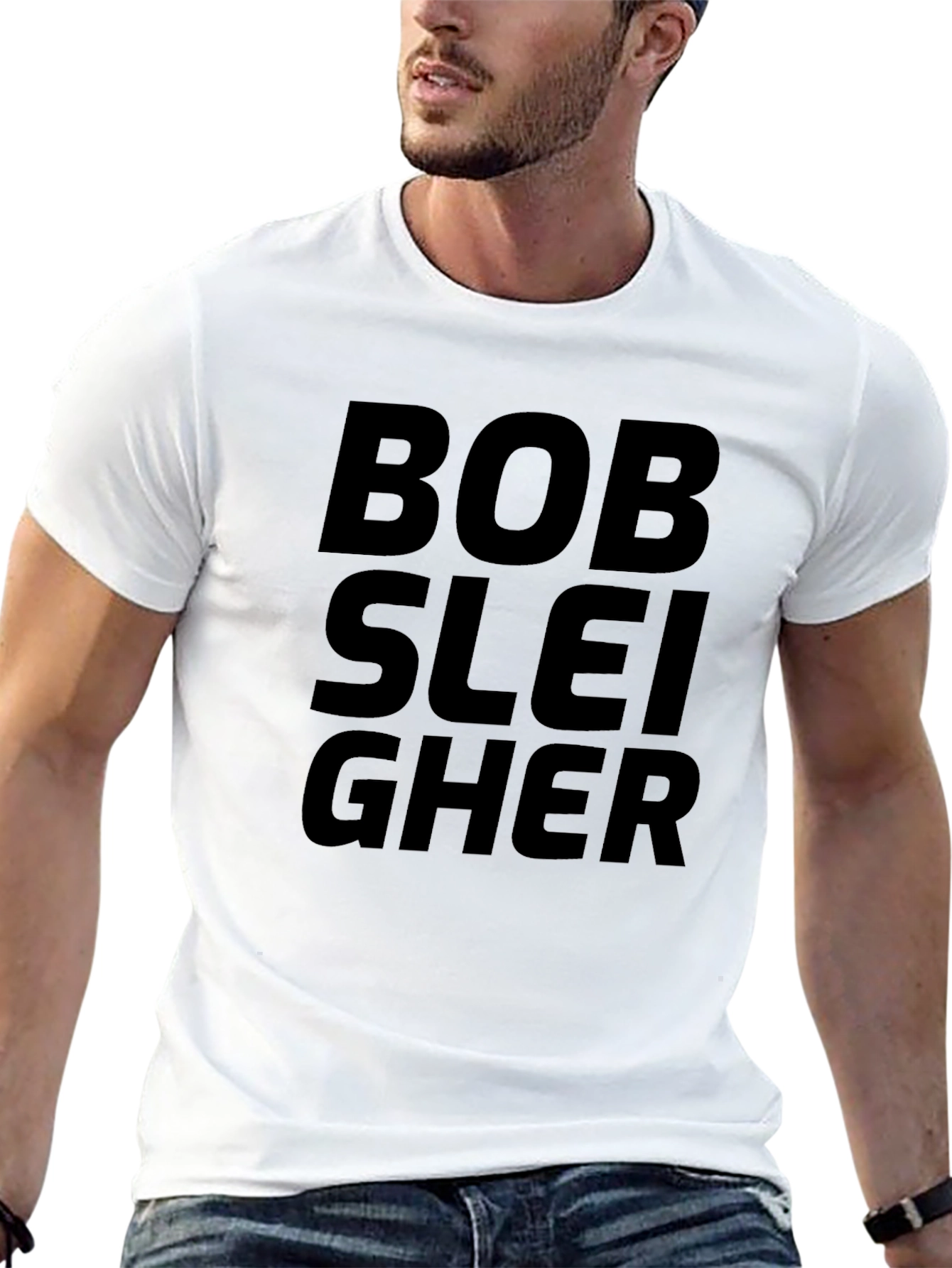 Bob Sleigher Black Graphic Tee Shirt