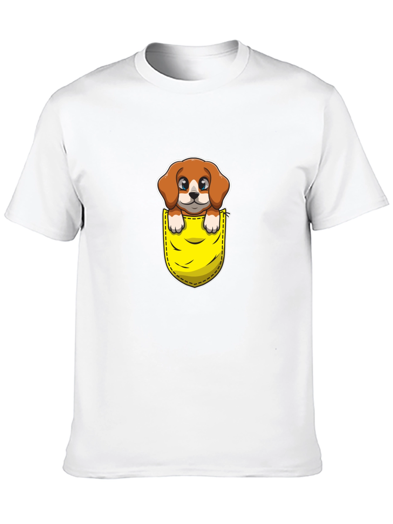 Cute Dog in Pocket Graphic Tee - Unisex