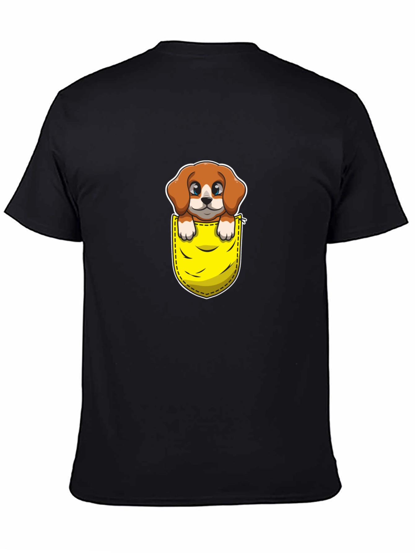 Cute Dog in Pocket Graphic Tee - Unisex